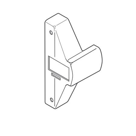 ED4000/ED5000 Series Pushpad Exit Device Part, Bottom Rod and End Pin Assembly, Surface Device, Satin Stainless Steel